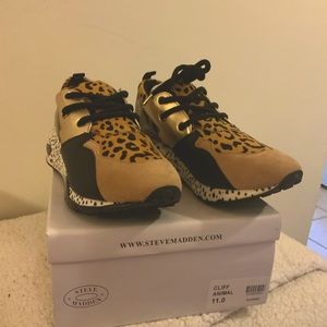 Steve Madden Cliff Animal Print Sneakers